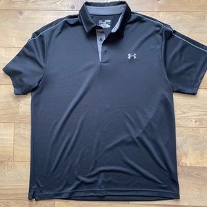 Under Armour Mens Black Polo - Loose Heat Gear